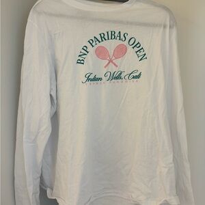 BNP Paribas Open Shirt 2026 Indian Wells Tennis T-Shirt White Long Sleeve Shirt